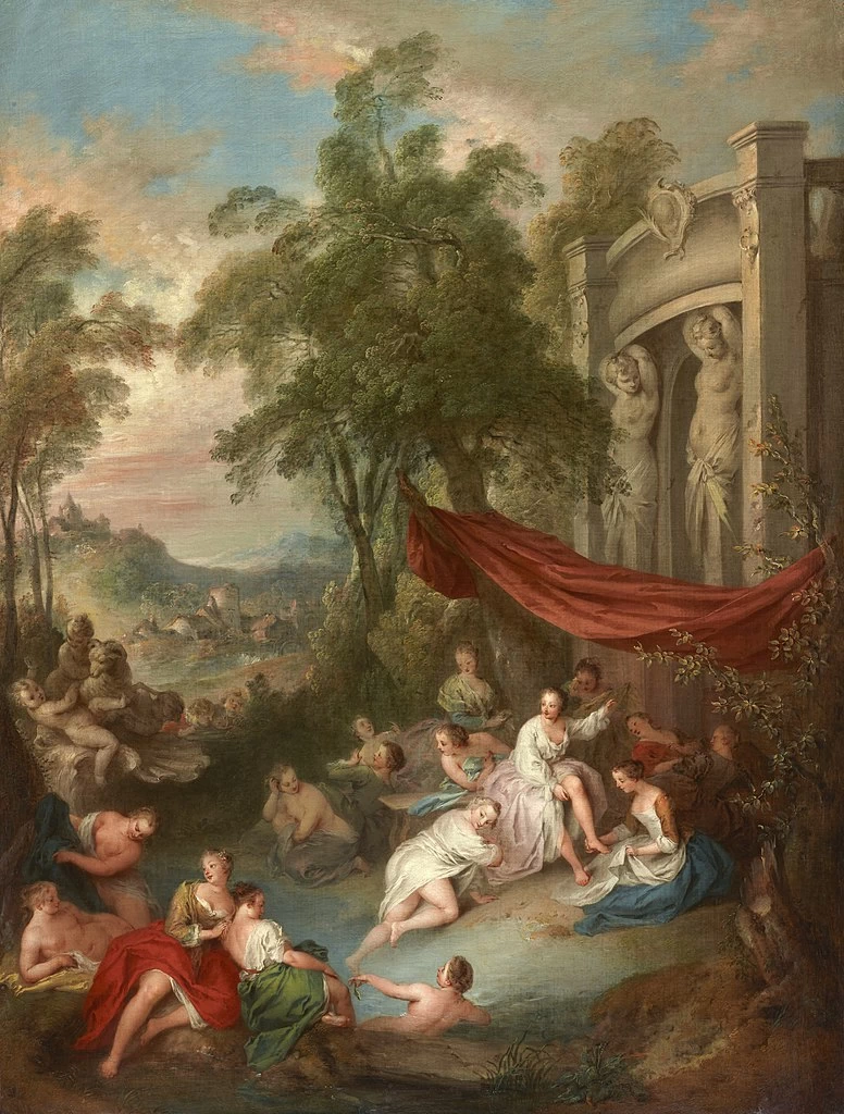 Bagnanti vicino a una fontana (Ninfe che fanno il bagno in una piscina) - Dallas Museum of Art